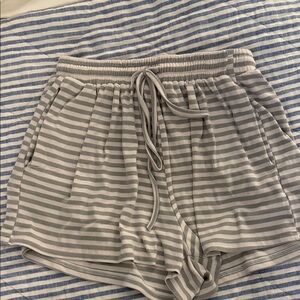 Striped Gray Women's Shorts
